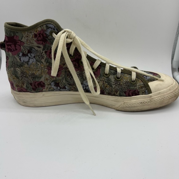 adidas Other - Adidas Nizza Hi Top Floral Jacquard Cream White Focus Olive  Shoes Men’s 11
